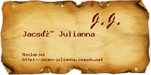 Jacsó Julianna névjegykártya
